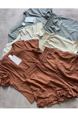 Піжама футболка з шортиками з віскози Luna LP-043